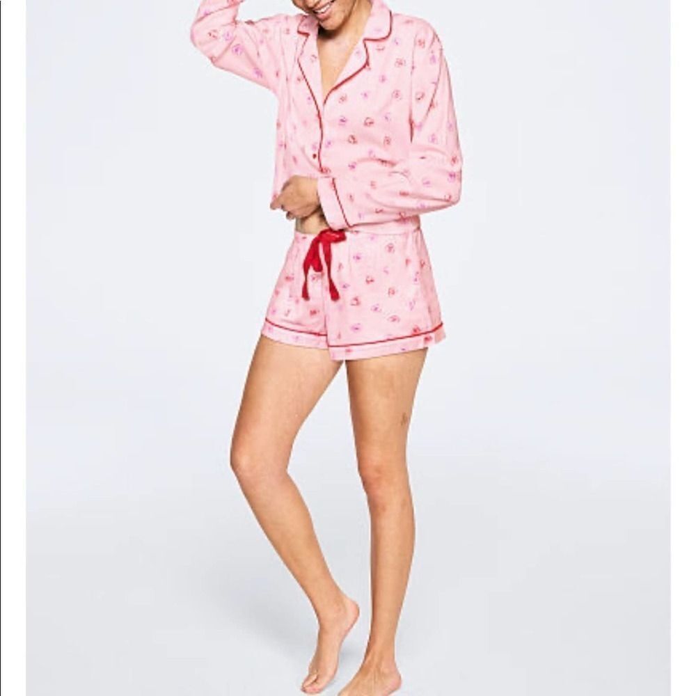 Pink By Victoria’s Secret PJ Shorts LARGE - Picture 2 of 2